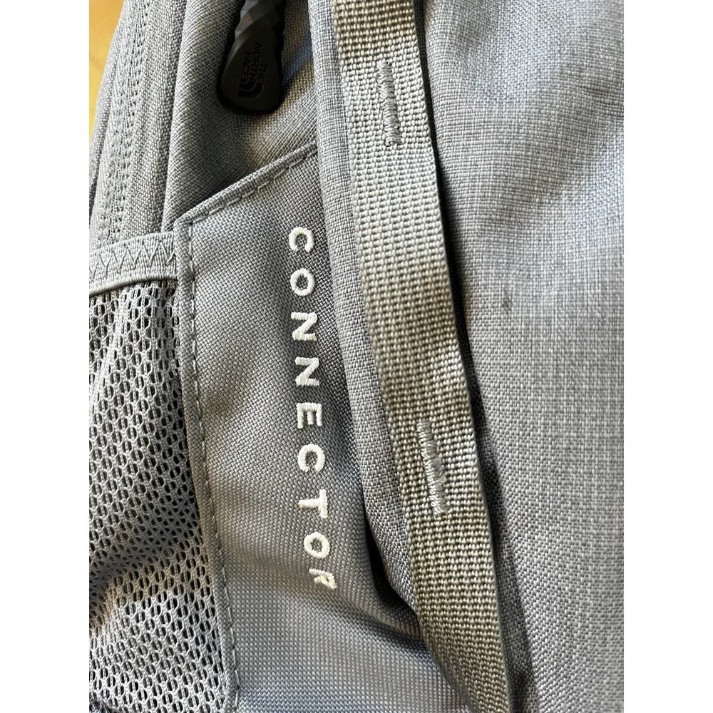 The North Face Connector Backpack Gray Laptop ⭐️School⭐️ Travel Park City Patch
